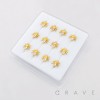 12PCS OF CZ SPIDER 316L SURGICAL STEEL L-SHAPE NOSE RING BOX
